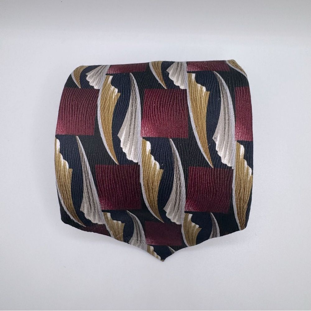 J. Garcia Silk Red and Gold Classic Tie